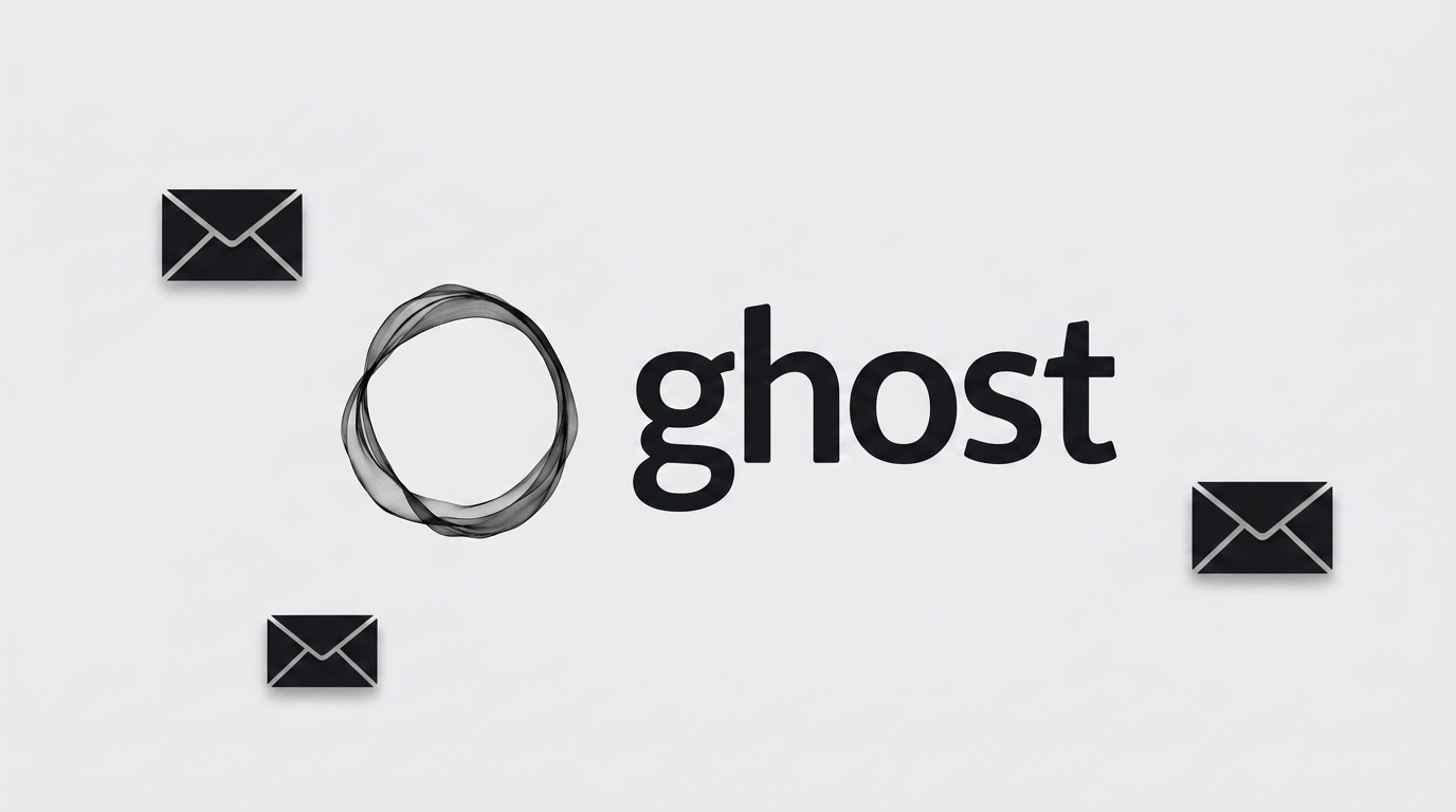 A laptop on a wooden desk at golden hour with a blog editor on screen, a steaming coffee cup, and a notebook with a fountain pen — Ghost on Dargo cover image